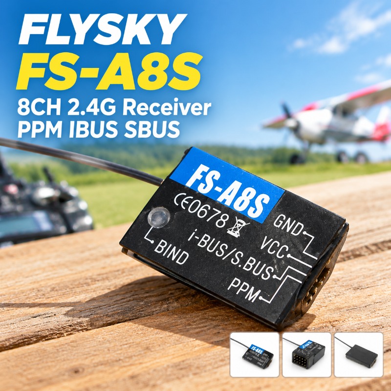Drone Racing Receiver - FS-A8S 2,4G 8CH Mini RC-Empfänger mit