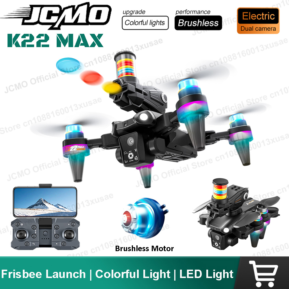 Drone Racing Camera - JCMO K22 MAX Frisbee-Launch-Drohne Professionelle HD-Doppelkamera